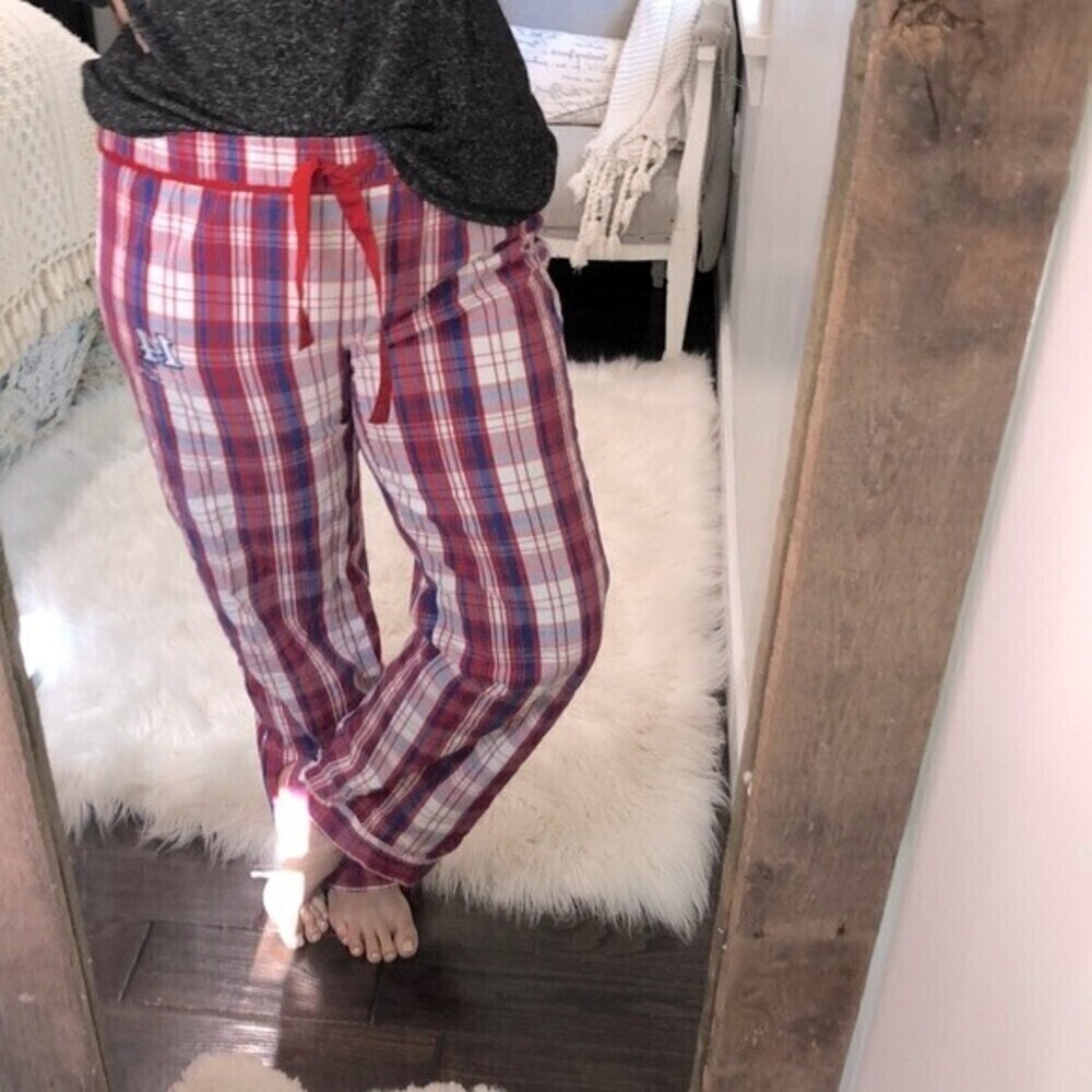 NASCAR for Her size large red & blue plaid pajama pants
